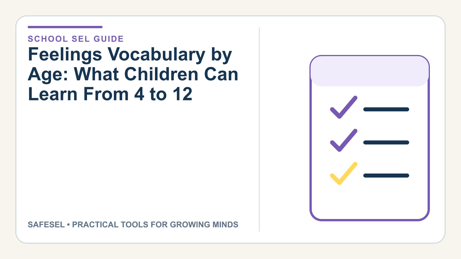 Feelings Vocabulary by Age: What Children Can Learn From 4 to 12
