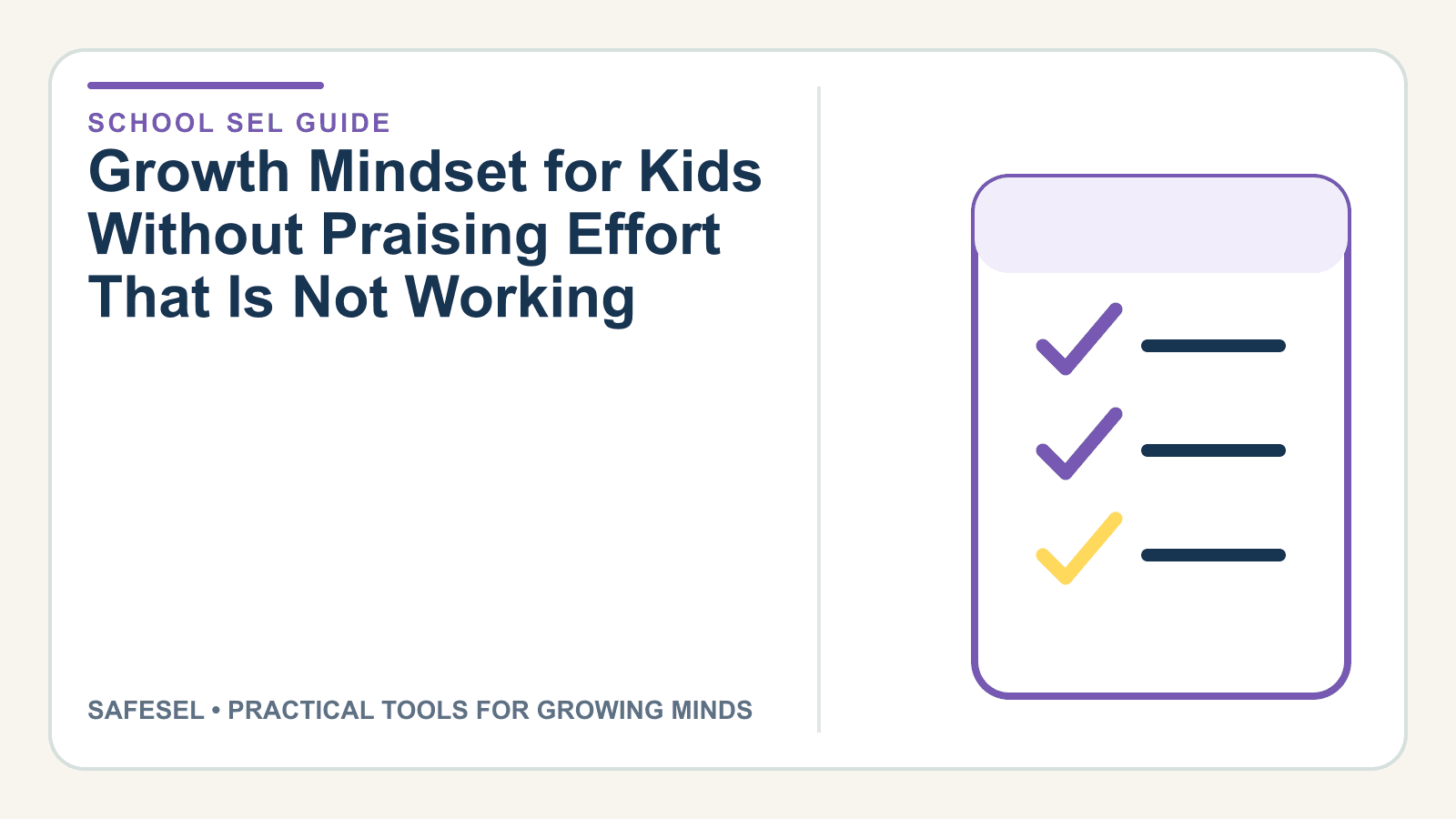 Growth Mindset for Kids Without Praising Effort That Is Not Working