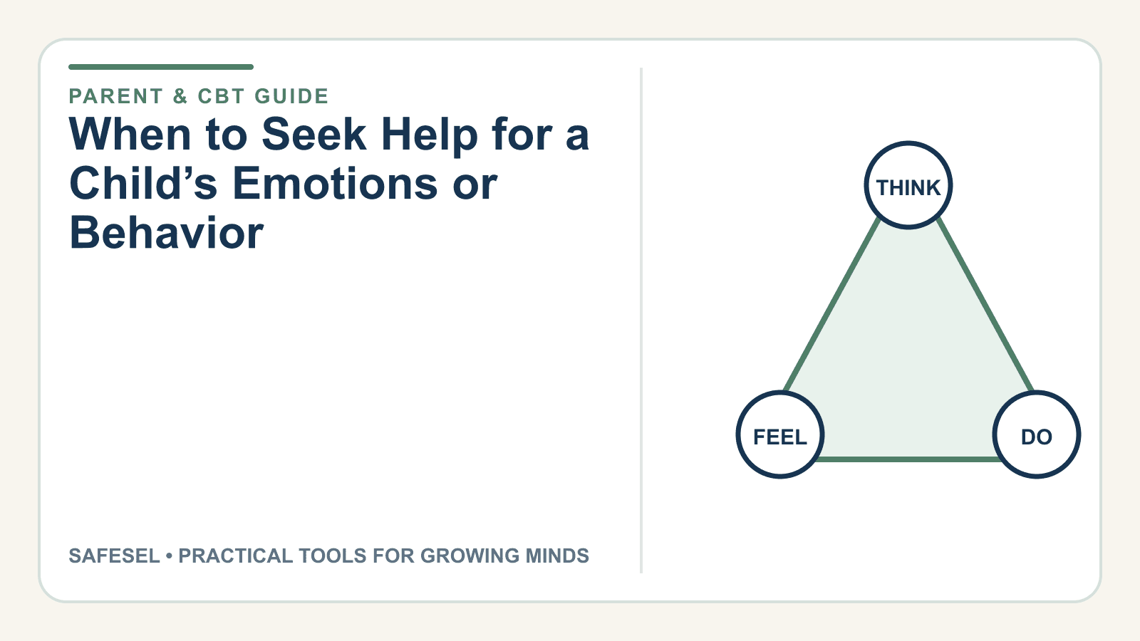 When to Seek Help for a Child’s Emotions or Behavior
