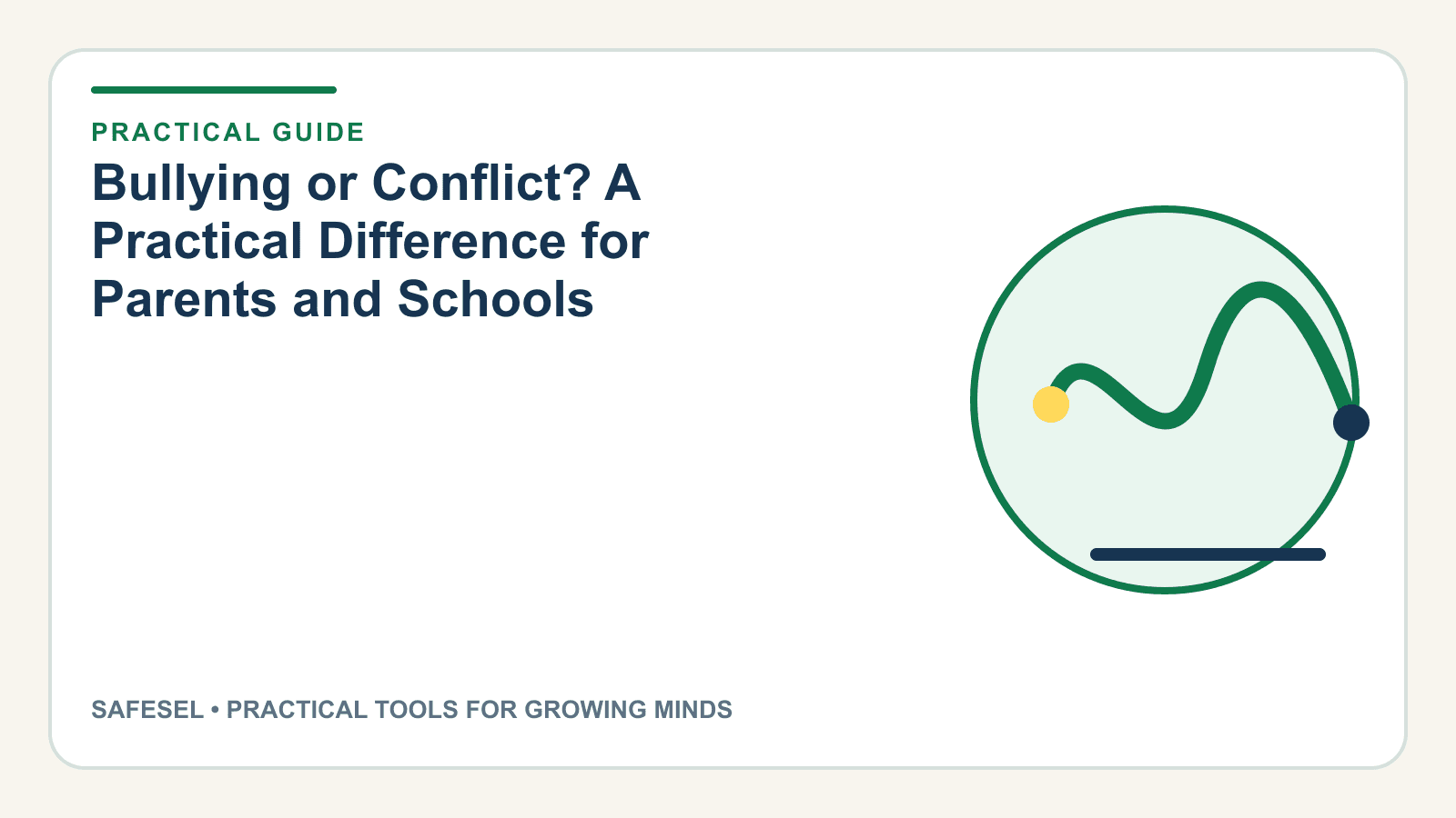 Bullying or Conflict? A Practical Difference for Parents and Schools