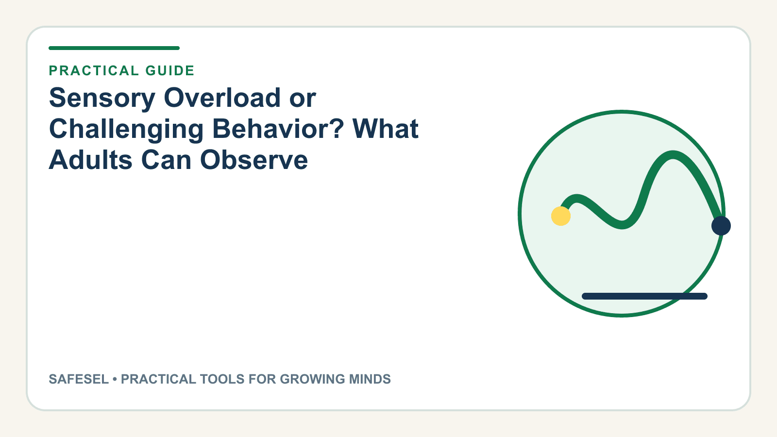 Sensory Overload or Challenging Behavior? What Adults Can Observe