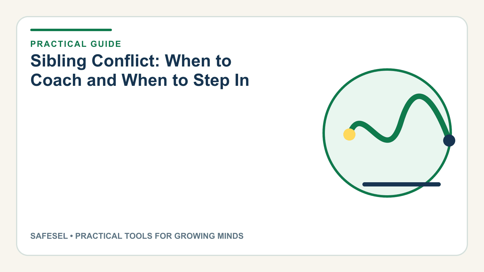 Sibling Conflict: When to Coach and When to Step In