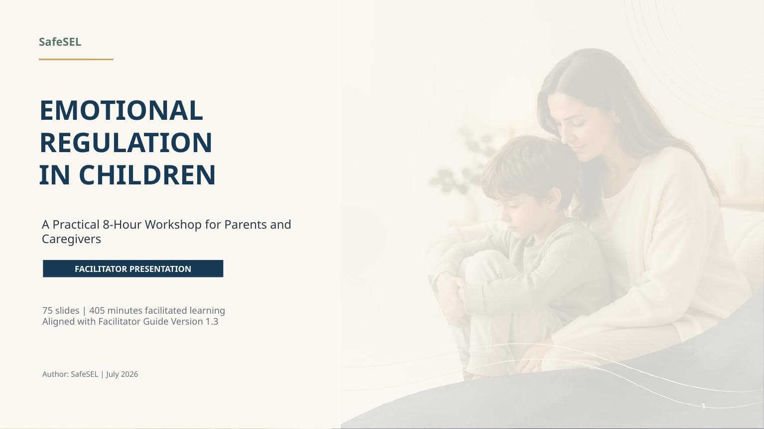 Emotional Regulation in Children presentation cover