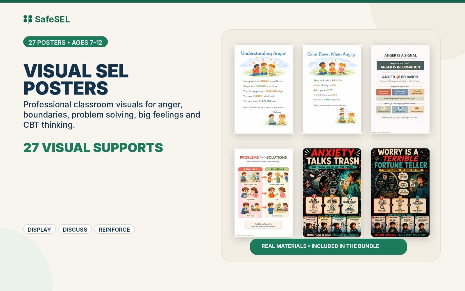 27 Visual SEL Posters - real materials included in the bundle