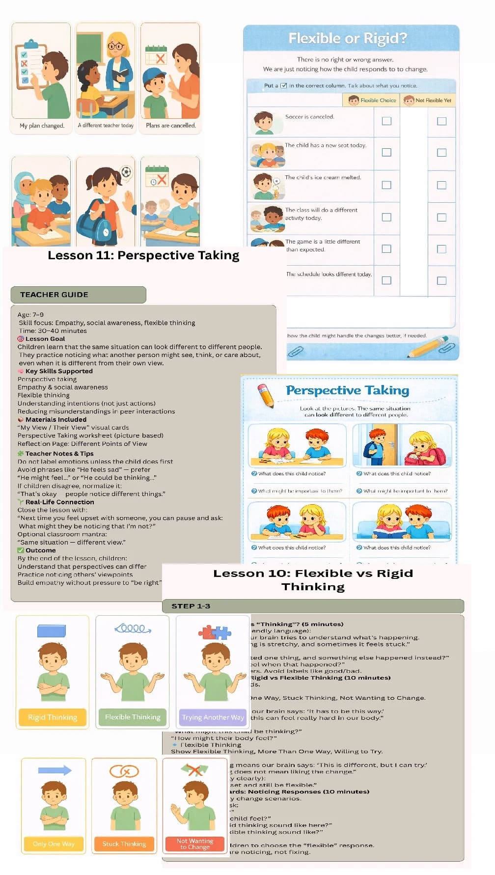 Perspective taking & flexible thinking — lesson materials