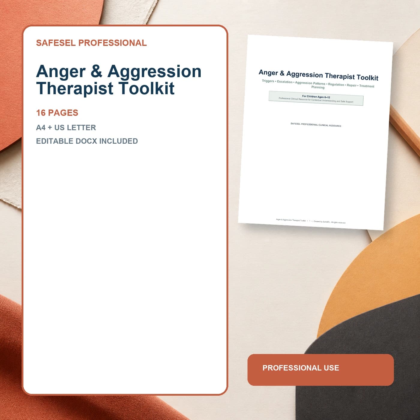 Anger & Aggression Therapist Toolkit