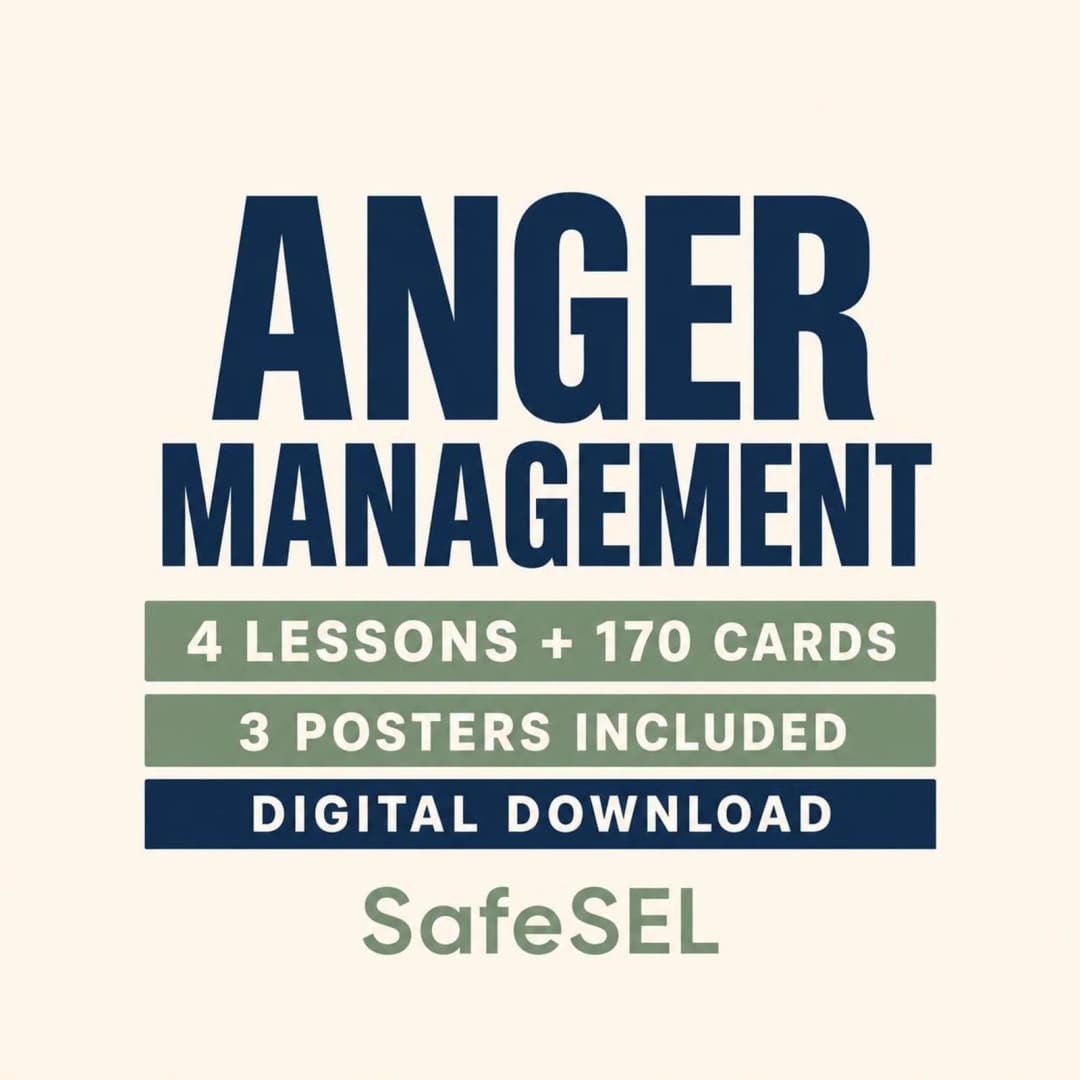Anger Management Lessons and Strategy Cards Ages 7–9 preview
