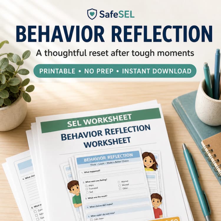 Behavior Reflection Worksheet