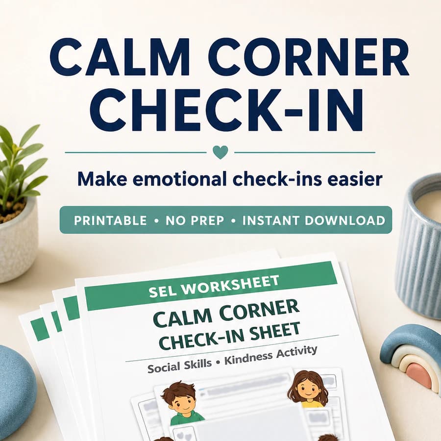 Calm Corner Check In Sheet