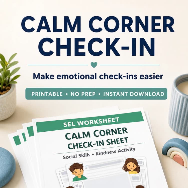 Calm Corner Check In Sheet