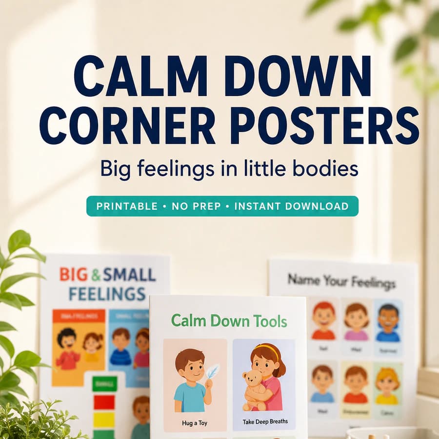 Calm Down Corner Posters