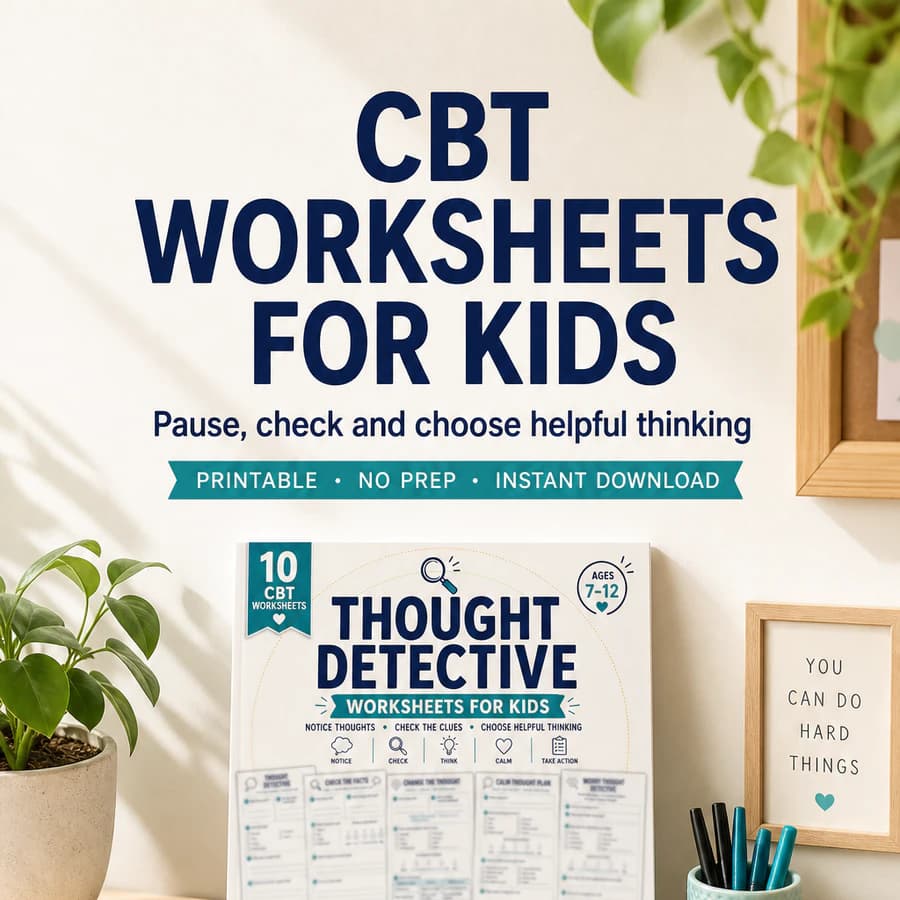 CBT Therapy Worksheets for Kids