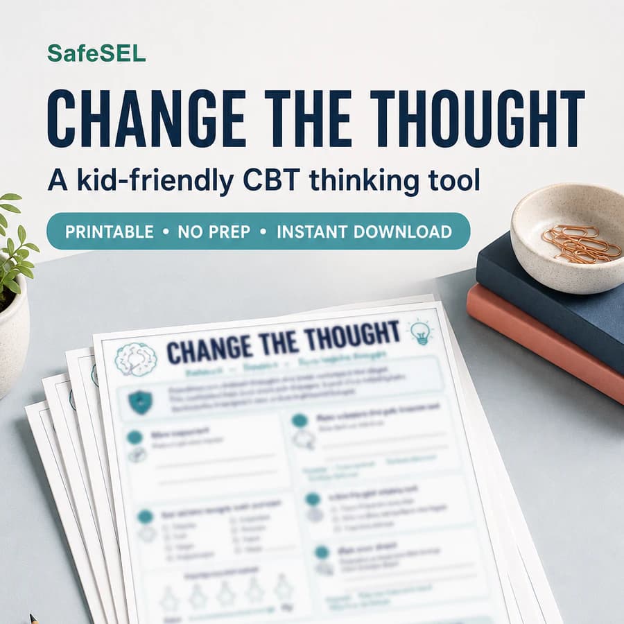 Change the Thought — CBT Worksheet