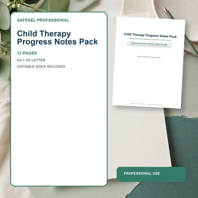 Child Therapy Progress Notes Pack real product cover