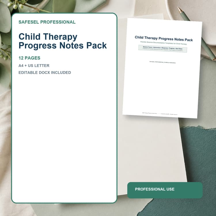 Child Therapy Progress Notes Pack