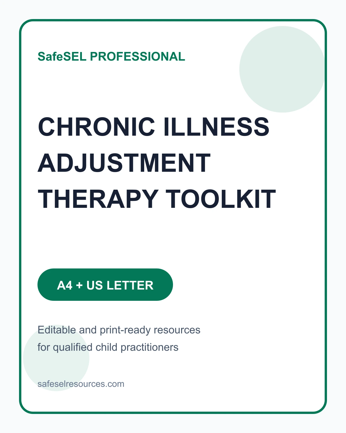 Chronic Illness Adjustment Toolkit for Child Therapy