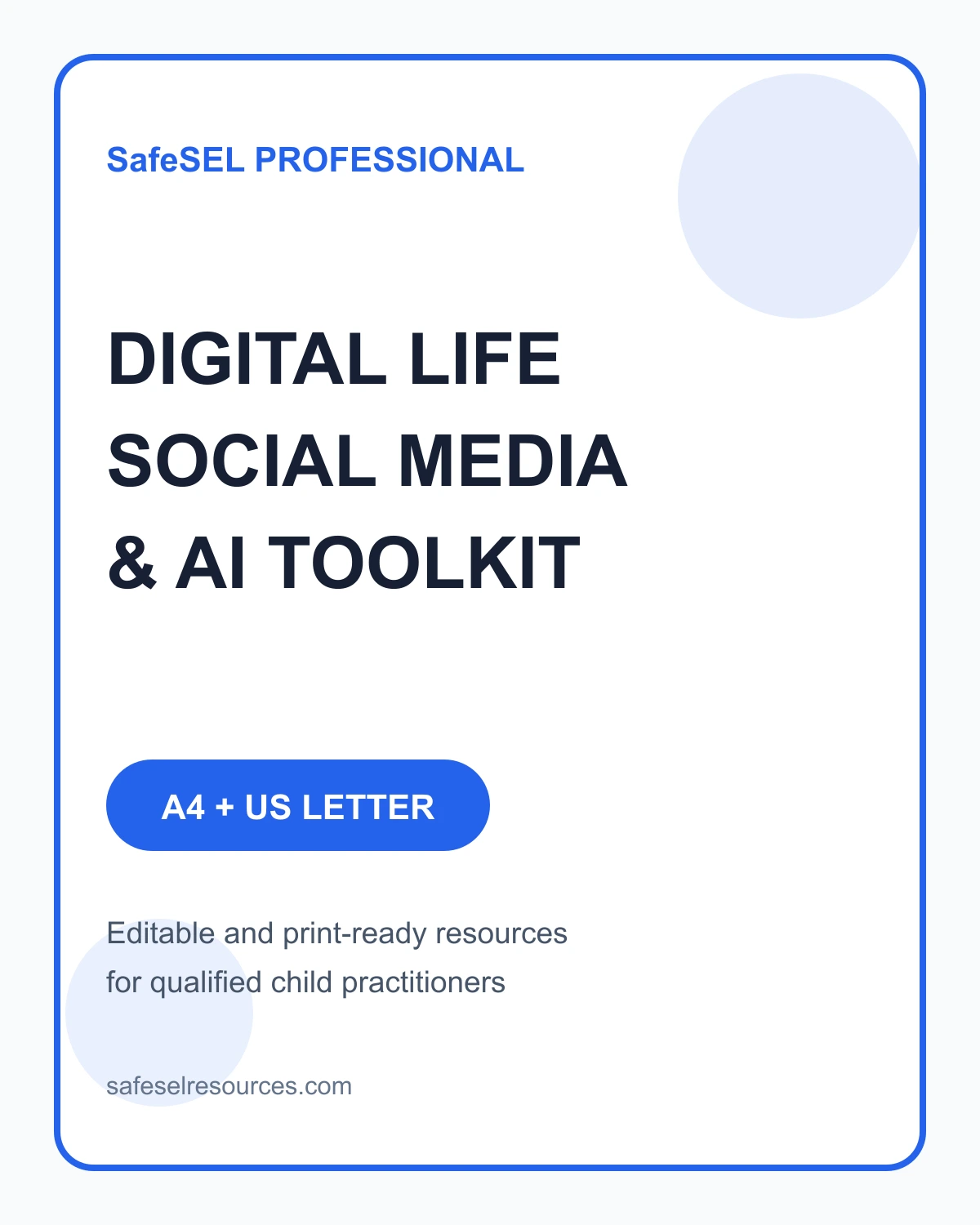 Digital Life, Social Media & AI Therapist Toolkit