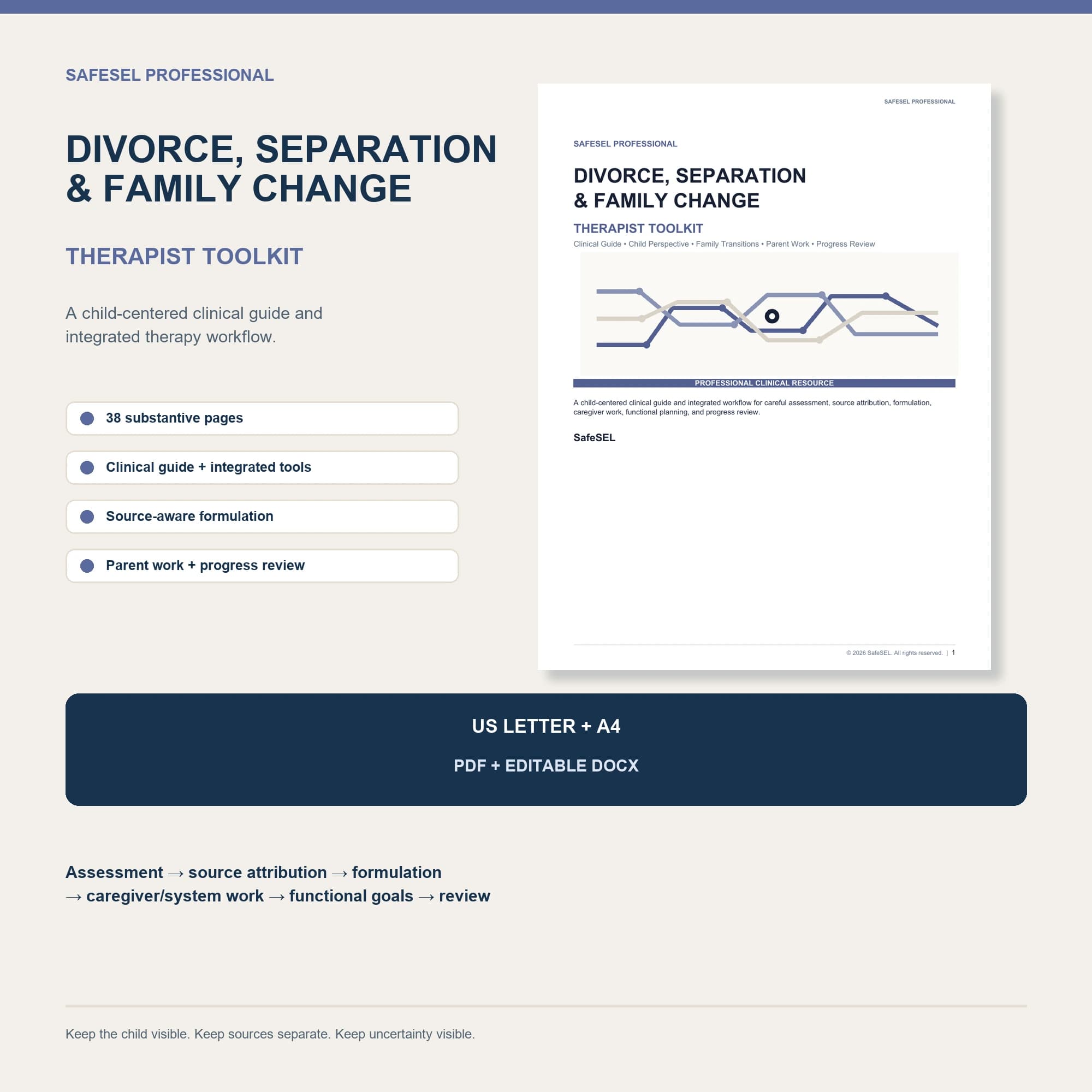 Divorce, Separation & Family Change Therapist Toolkit