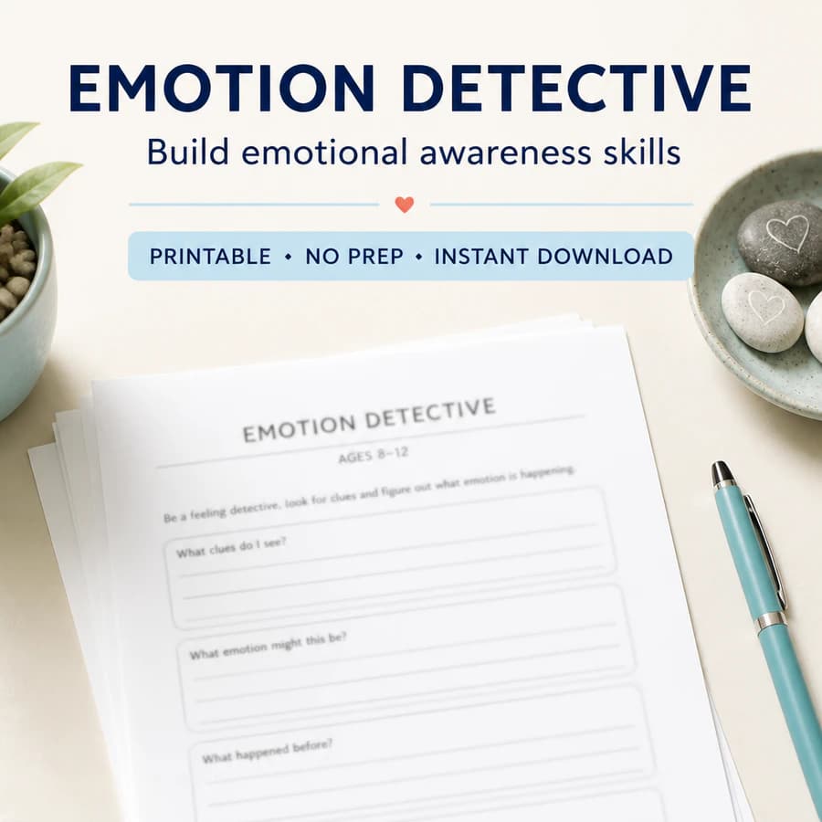 Emotion Detective Worksheet for Kids