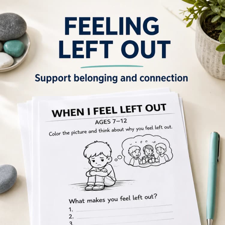 Feeling Left Out Worksheet for Kids