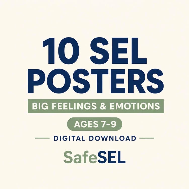 Feelings Chart | 10 Big Feelings SEL Classroom Posters for Ages 7–9