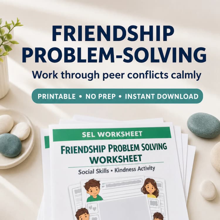 Friendship Problem Solving Worksheet