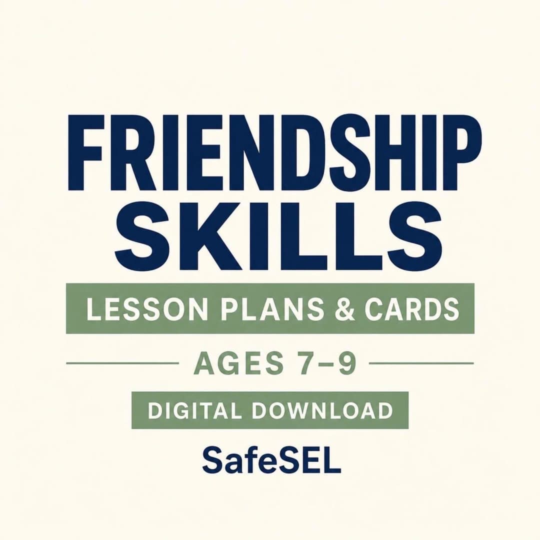Friendship Skills Lesson Plans and Cards for Kids Ages 7–9 cover
