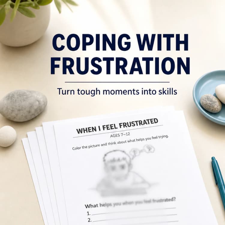 Frustrated Kids SEL Worksheet – Coping Skills