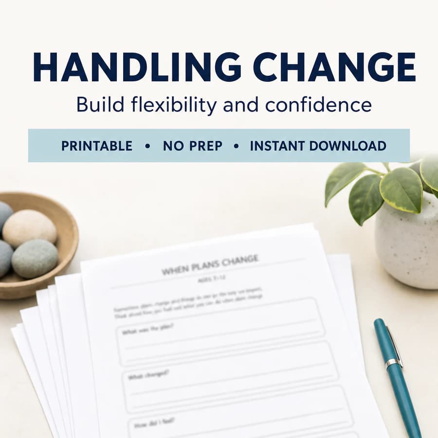 Handling Change Worksheet for Kids