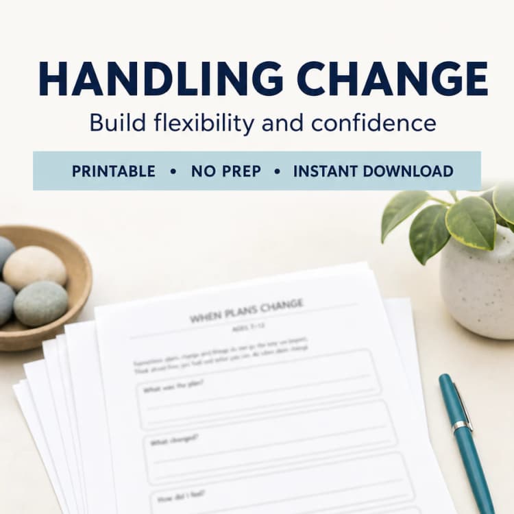 Handling Change Worksheet for Kids