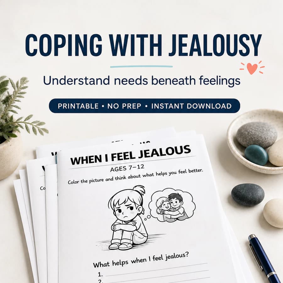 Jealousy Worksheet for Kids