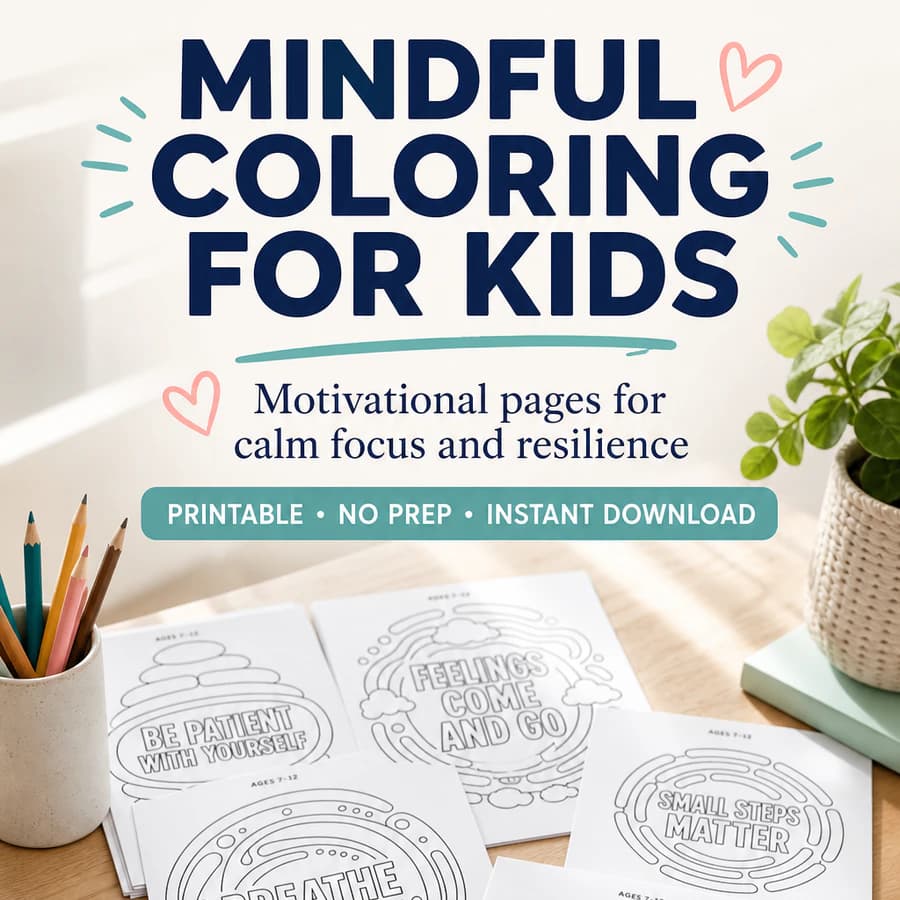 Motivational Coloring Pages for Kids Ages 7–12