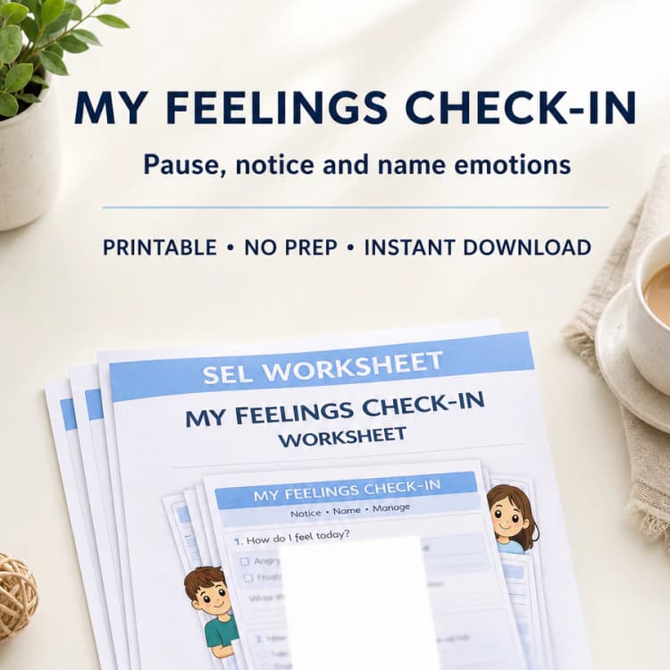 My Feelings Check-In Worksheet