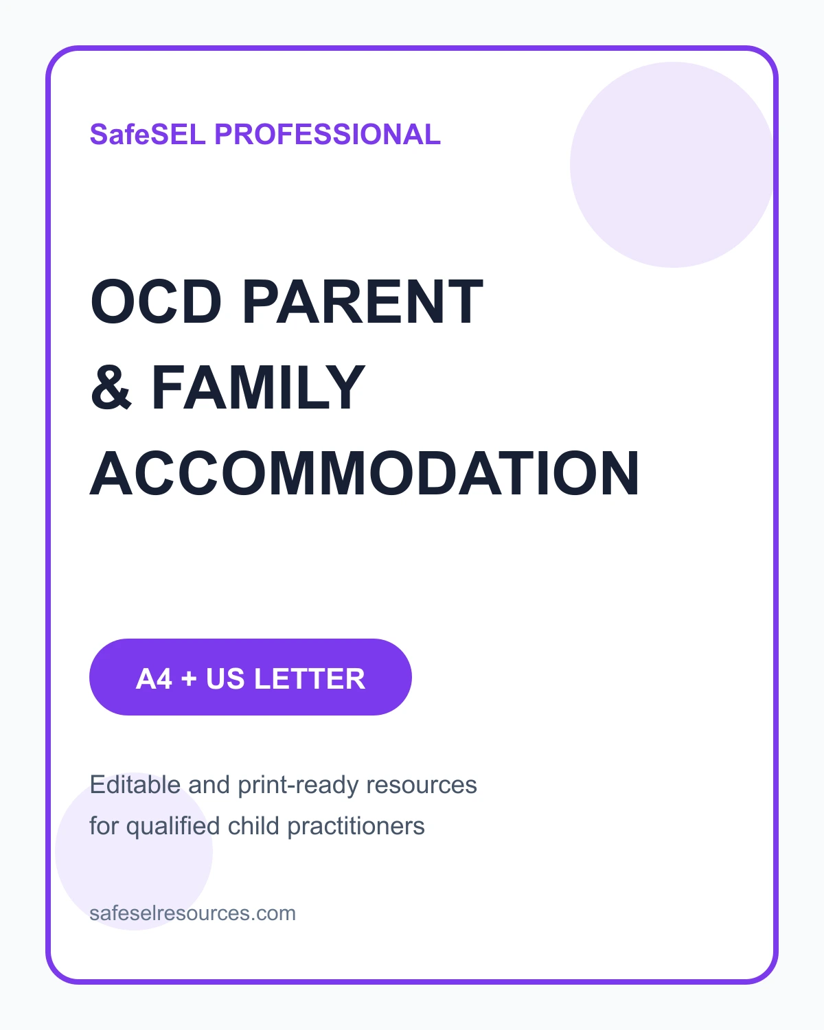 OCD Parent & Family Accommodation Toolkit