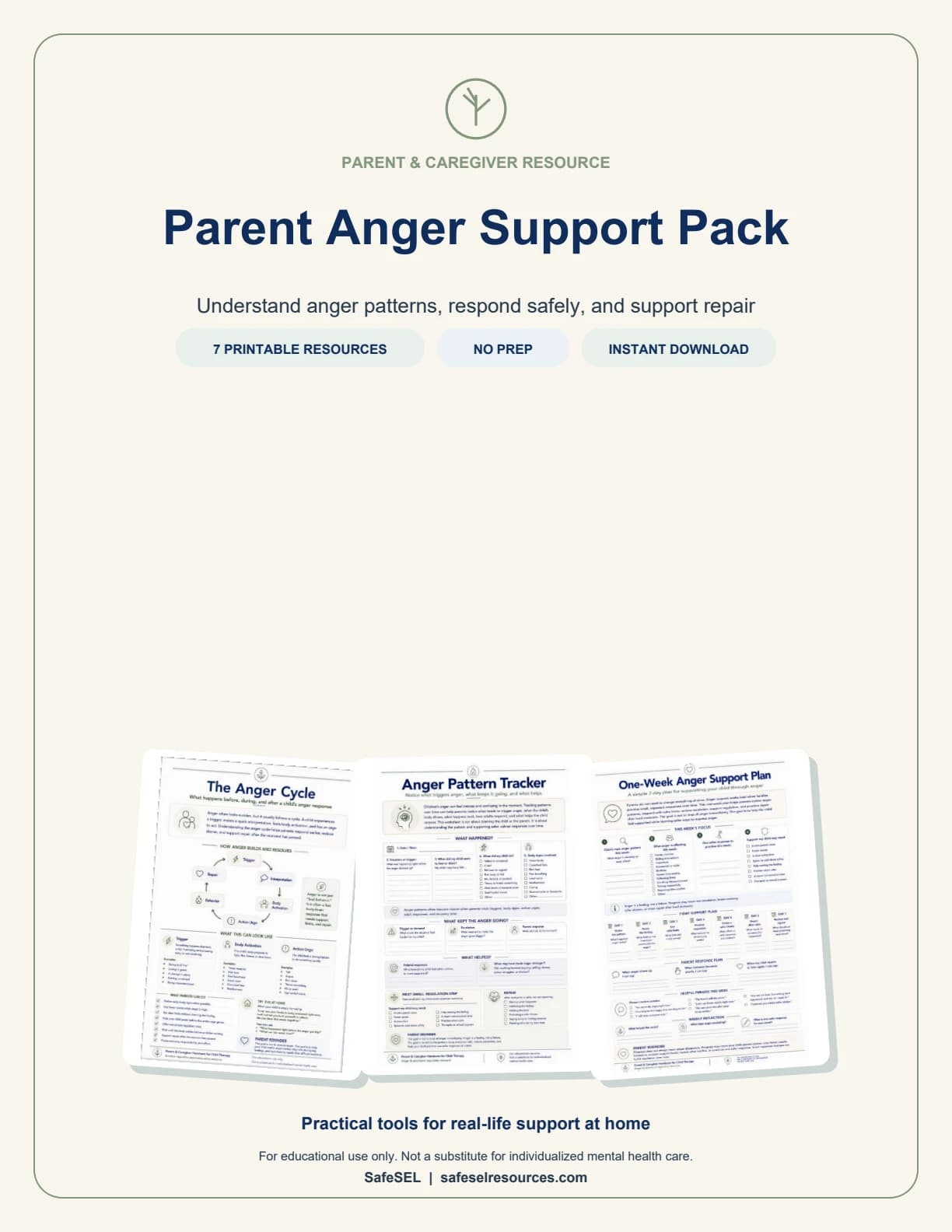 Parent Anger Support Pack