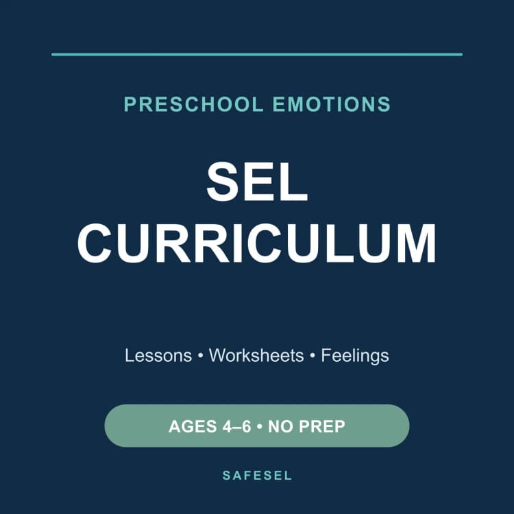Preschool SEL Curriculum, Child-Friendly Emotion Worksheets, Classroom Readiness Activities