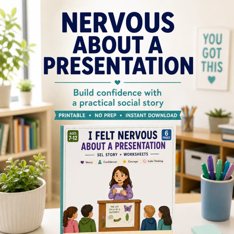 Presentation Anxiety Worksheets for Kids