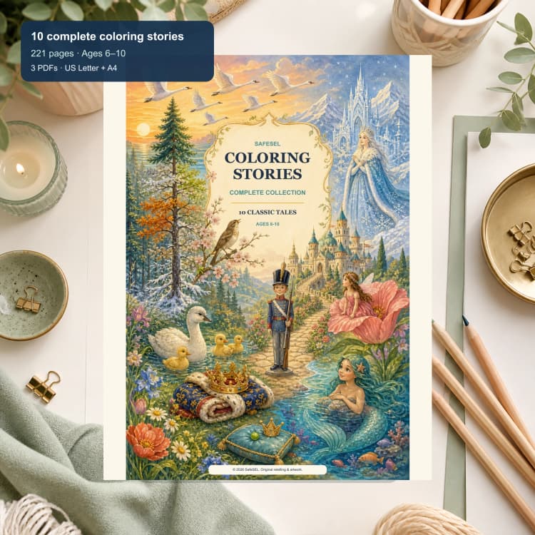 SafeSEL Coloring Stories — Complete 10-Story Collection