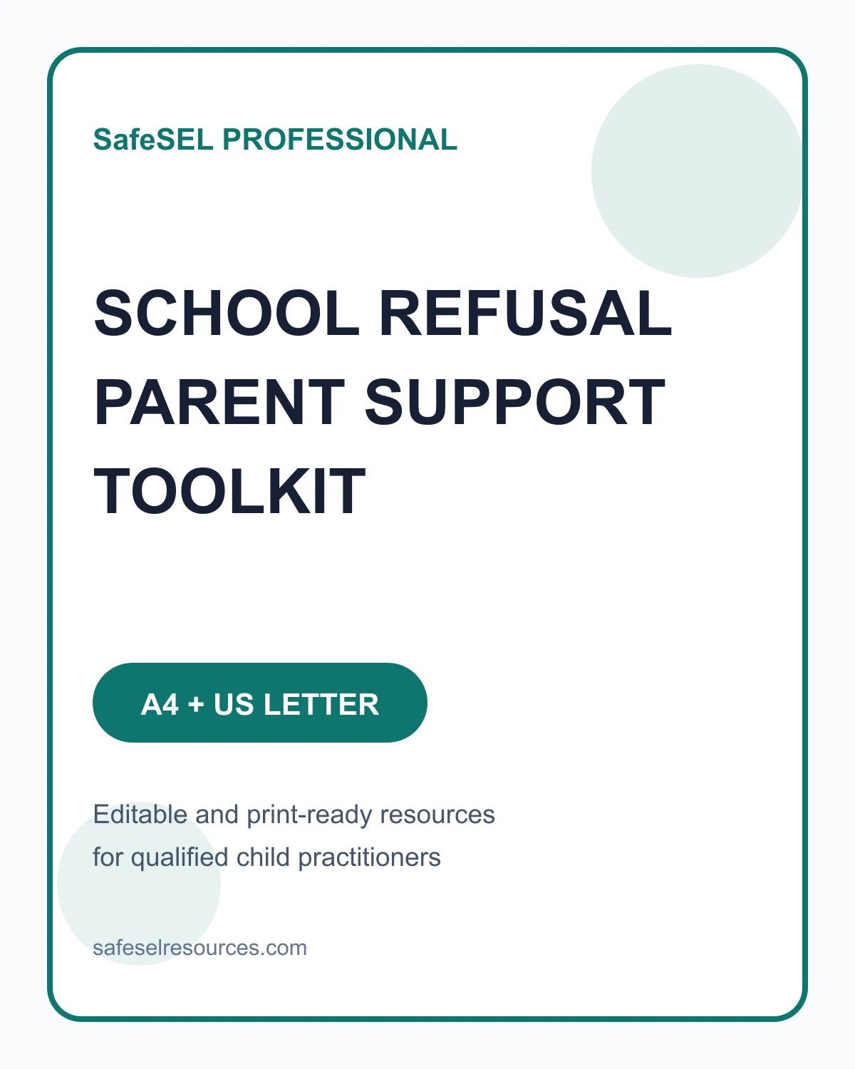 School Refusal Parent Support Toolkit