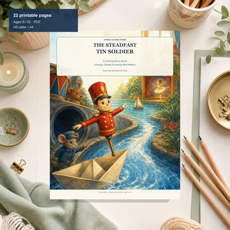 The Steadfast Tin Soldier Coloring Story