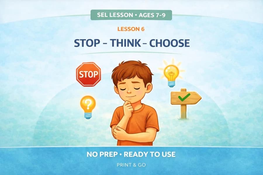 Stop Think Choose Activity for Kids