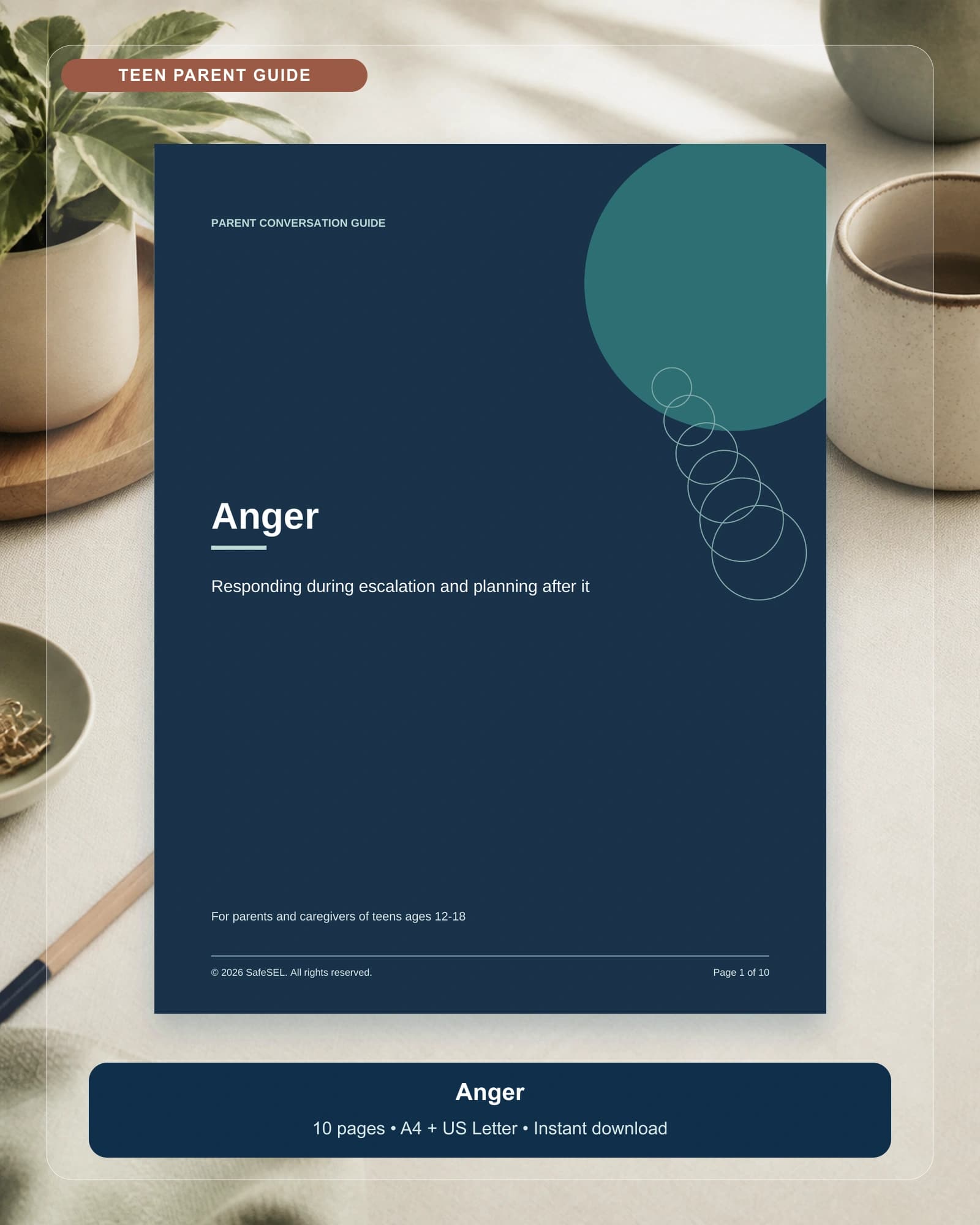 Anger: Parent Conversation Guide for Teens