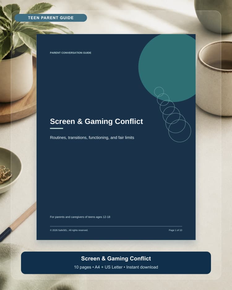 Screen & Gaming Conflict: Parent Guide for Teens
