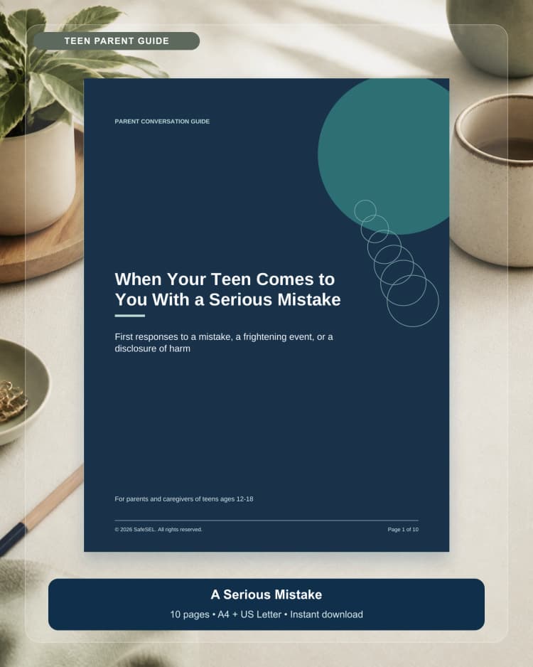When Your Teen Shares a Serious Mistake: Parent Guide