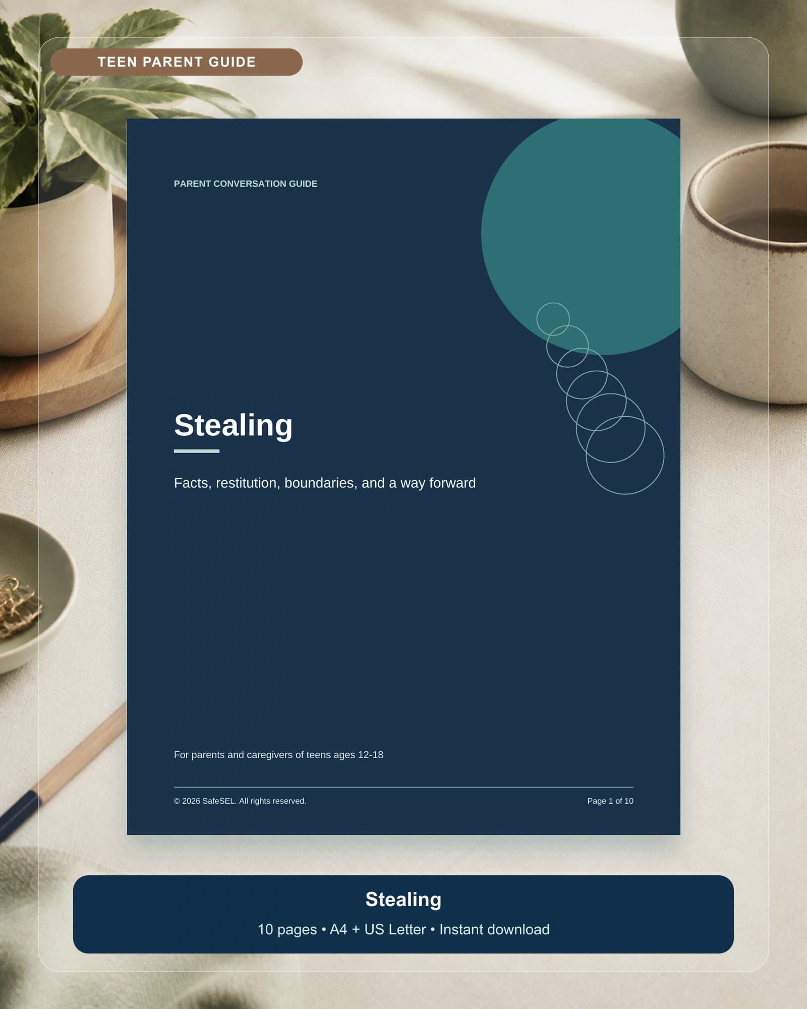 Stealing: Parent Conversation Guide for Teens