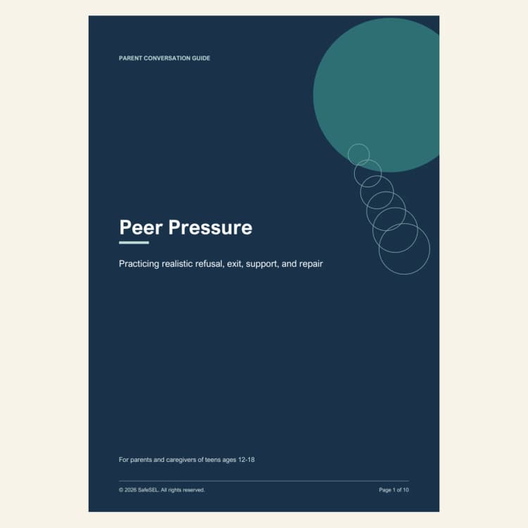 Teen Peer Pressure Parent Guide