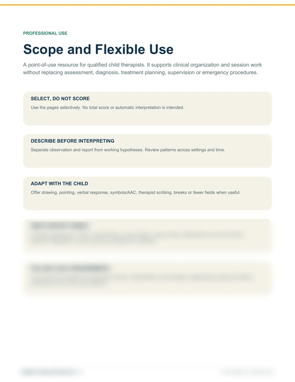 Interior page 1 from SafeSEL Professional Starter Kit
