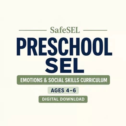 Preschool SEL Curriculum, Child-Friendly Emotion Worksheets, Classroom Readiness Activities
