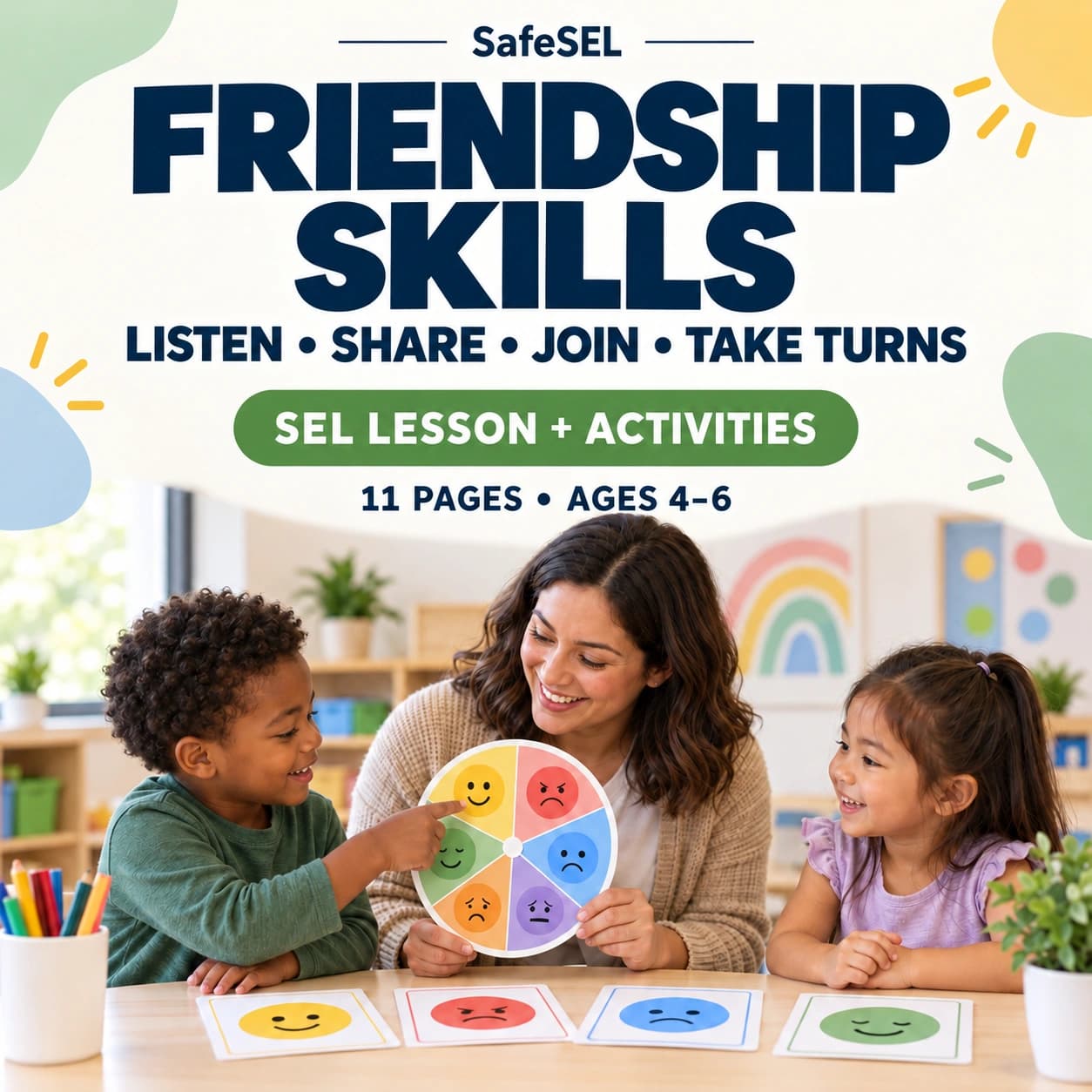 Friendship Skills: Ages 4-6 NO PREP/ Social Emotional Learning for Kids