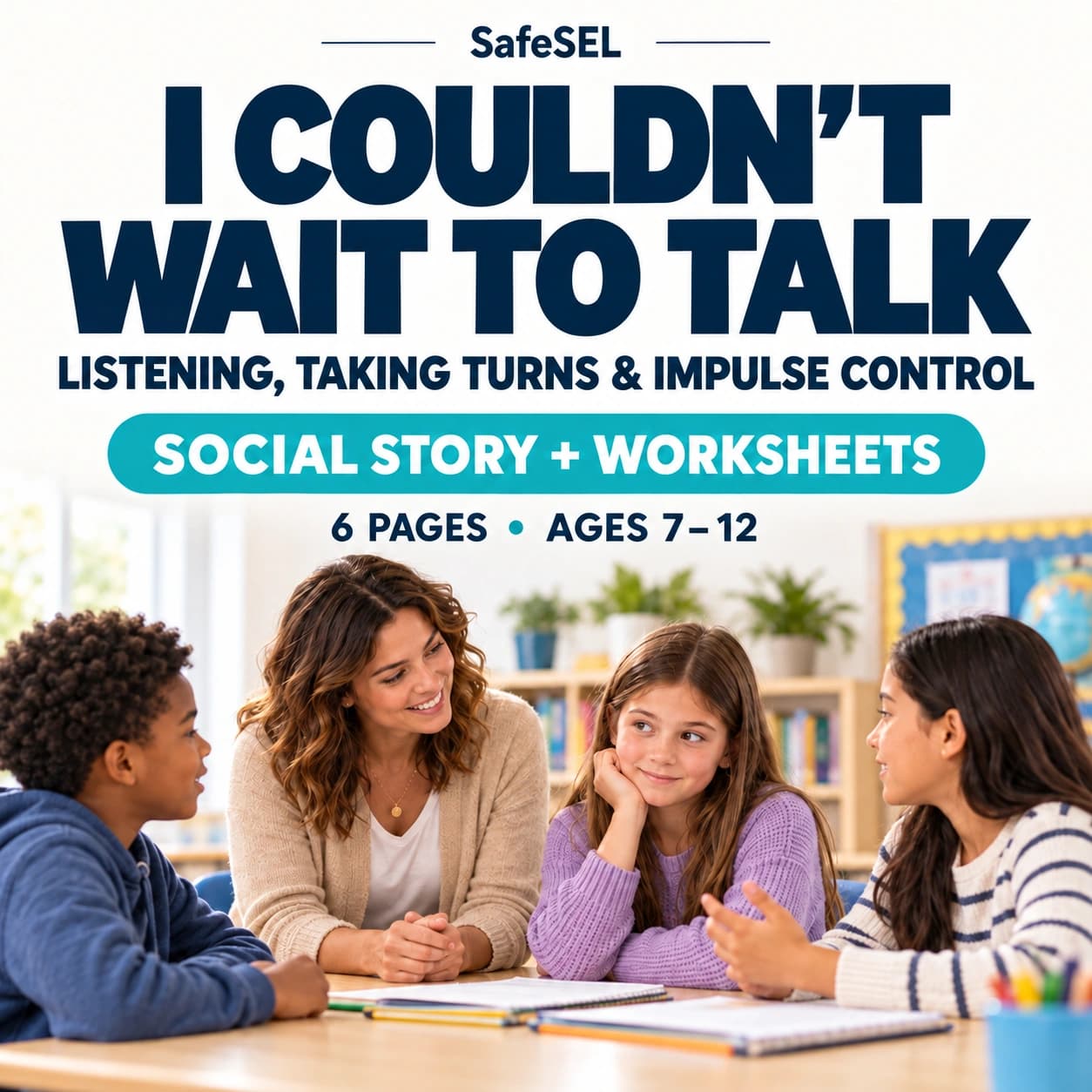 Interrupting Social Story + Worksheets